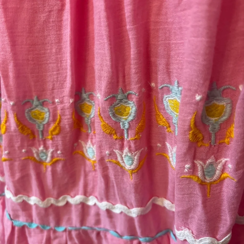 Simply Southern Coral-Pink Embroidered Tunic - Picture 3 of 6